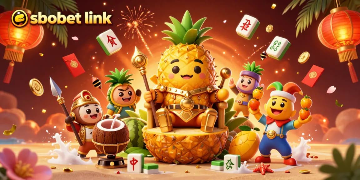 Bet on sbobet link with vibrant 3D characters in a packed casino scene illustrating thrilling action.
