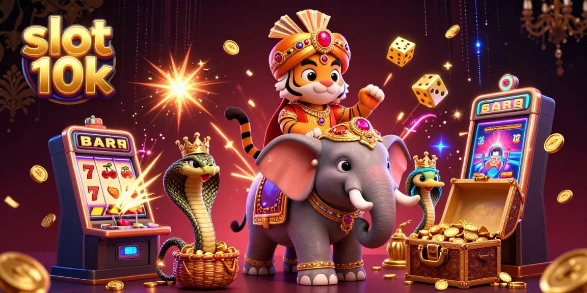Experience the excitement of slot 10k with jackpot-winning scenes featuring vibrant casino elements.