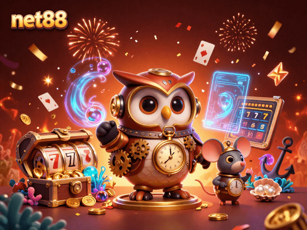 Experience the thrill of net88 with a vibrant 3D casino world bursting with treasures and holographic adventures.