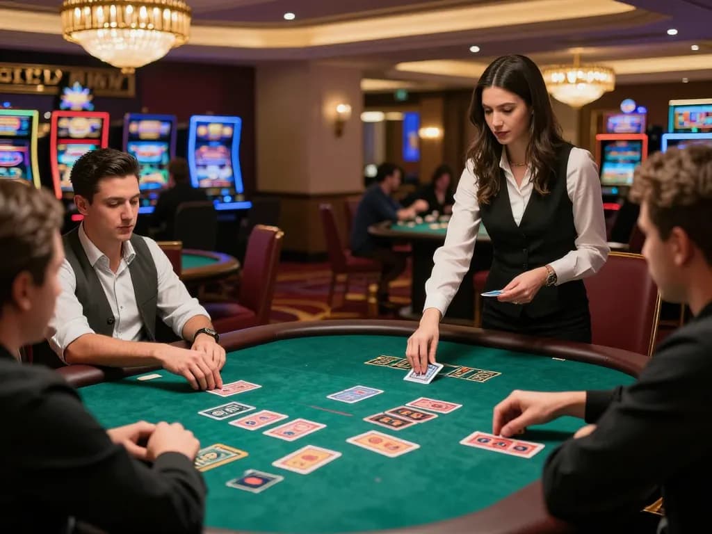 UU88 players enjoying a live dealer Blackjack game with dynamic dealer and elegant setting