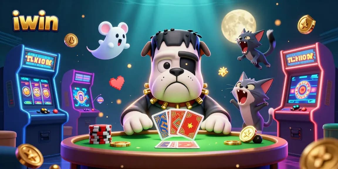 Engage with iwin's gaming adventure featuring dynamic characters in a lively casino scene.