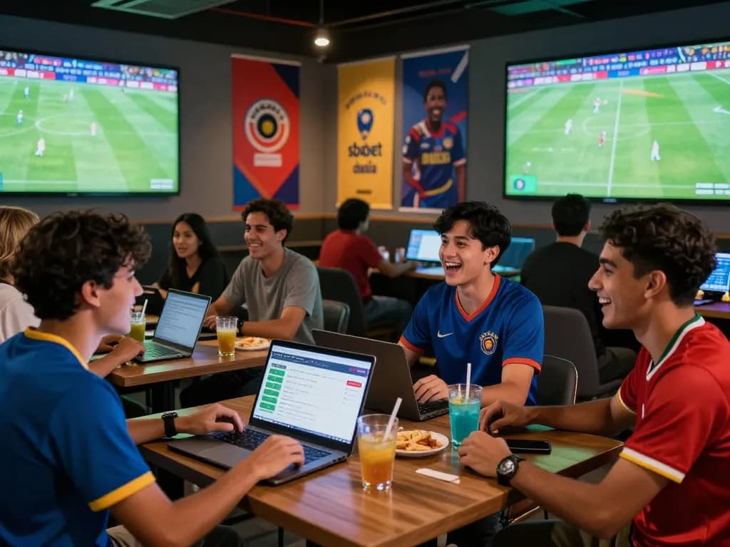 Menikmati pengalaman taruhan sbobet piala dunia di lounge permainan yang ramai bersama teman-teman.
