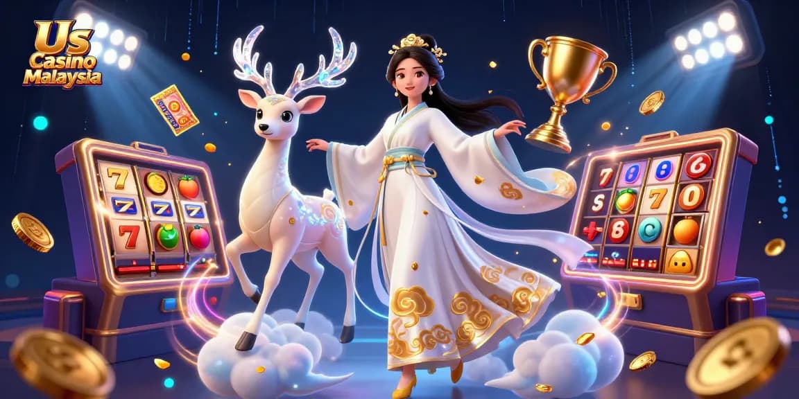Engage in thrilling gameplay at Us Casino Malaysia with dynamic slot games and vibrant gaming elements.
