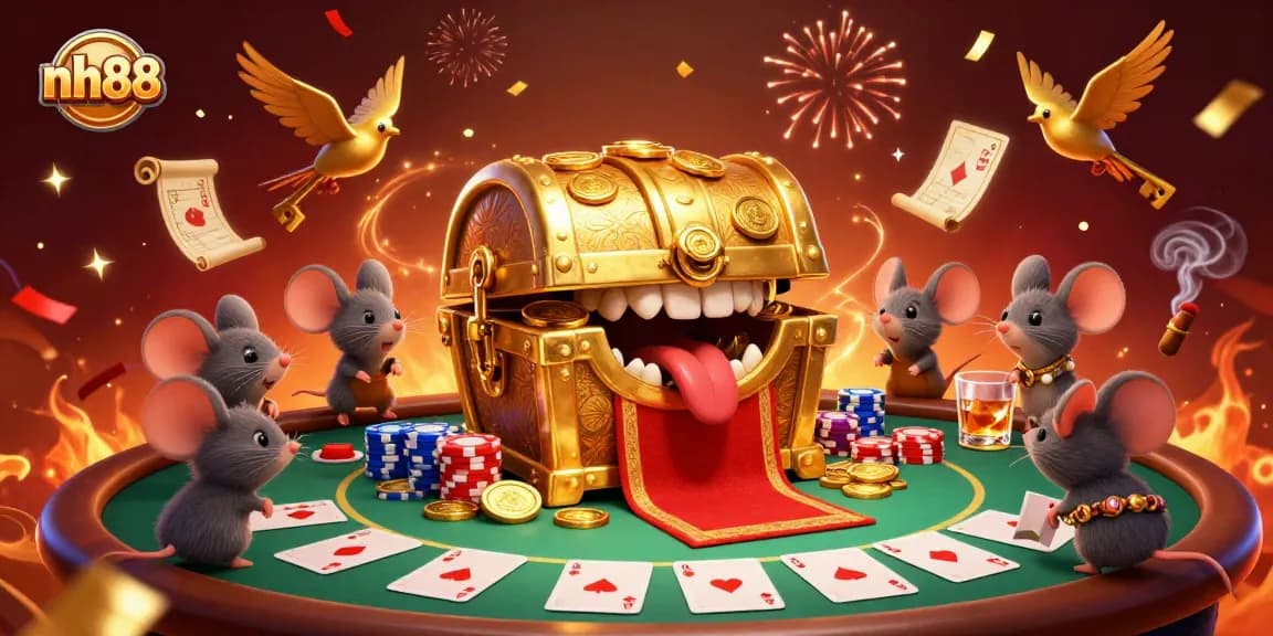 Engage in thrilling adventures at nh88 with vibrant casino elements and animated treasure.