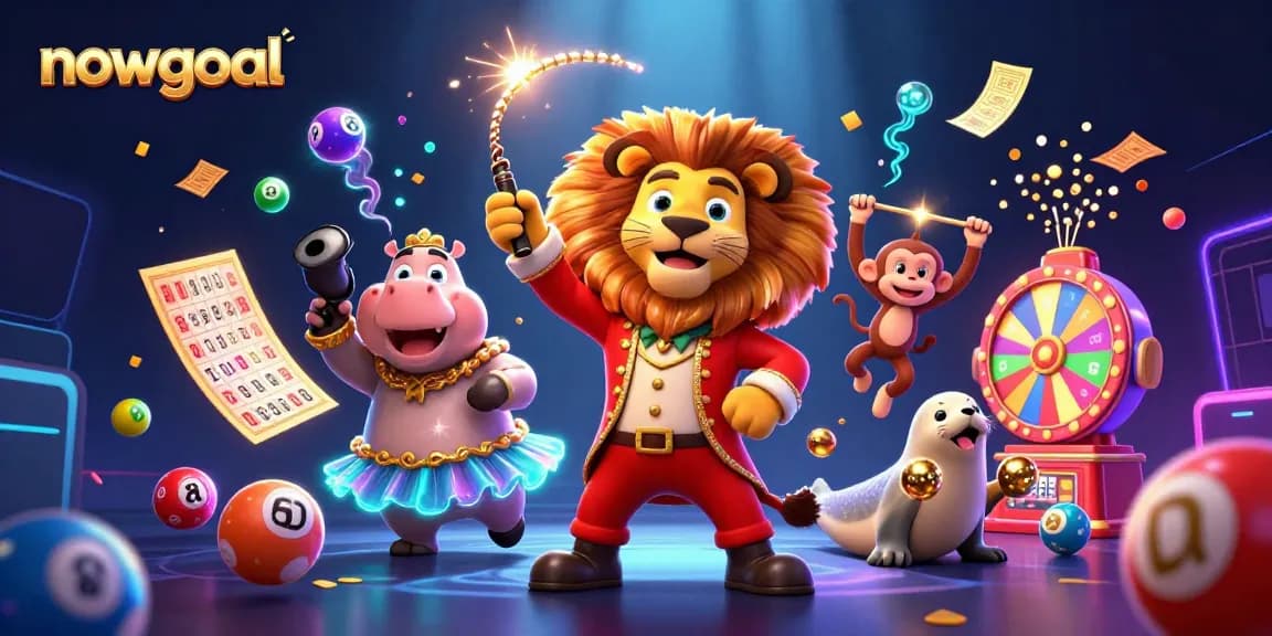 Engage in the nowgoal experience with vibrant lottery elements and dynamic characters.