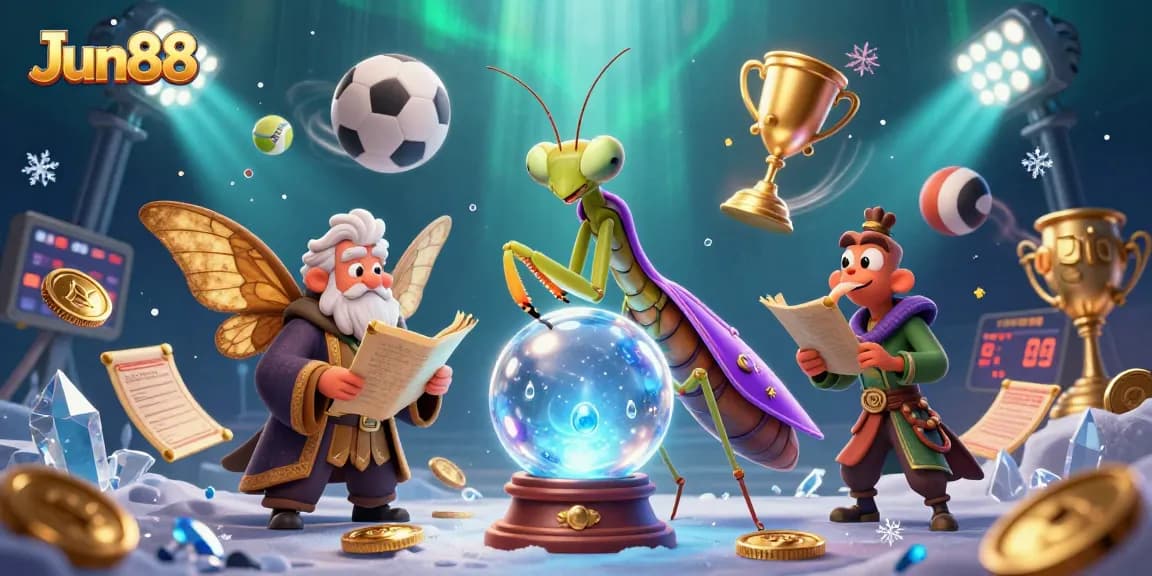 Engage with Jun88's thrilling gaming adventures through this vibrant 3D illustration showcasing dynamic sports betting elements.