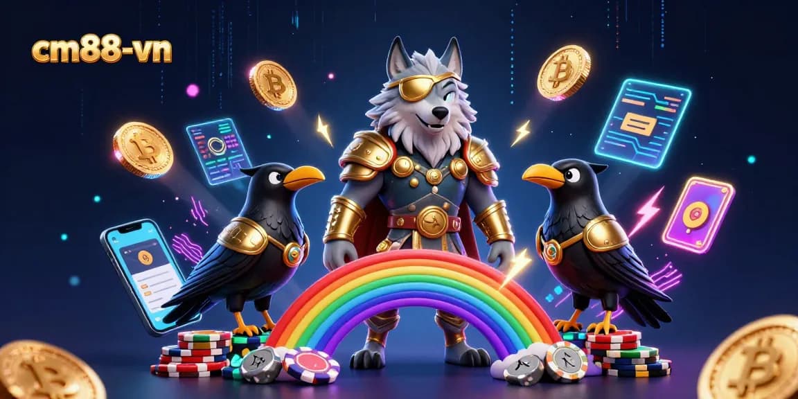 Engage with cm88-vn's vibrant online casino world featuring Odin and his ravens.