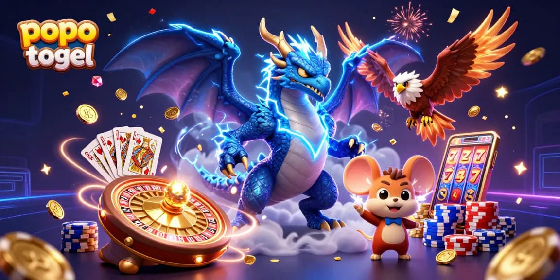 Experience the thrill of popo togel with vibrant characters and dynamic casino game elements.
