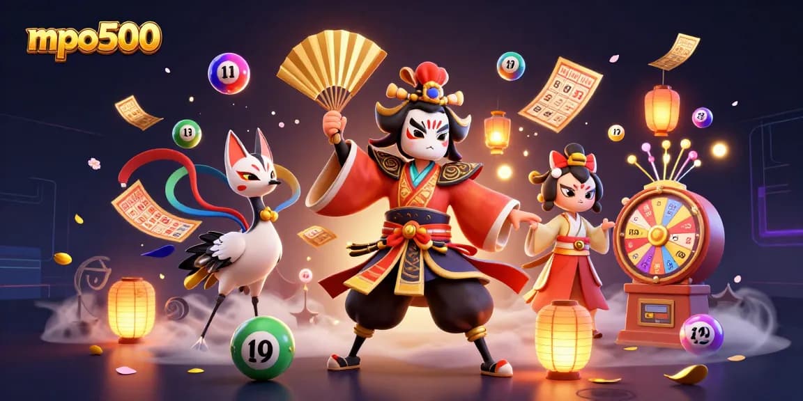 Engage in winning strategies at mpo500 with vibrant gaming elements and colorful lottery actions.
