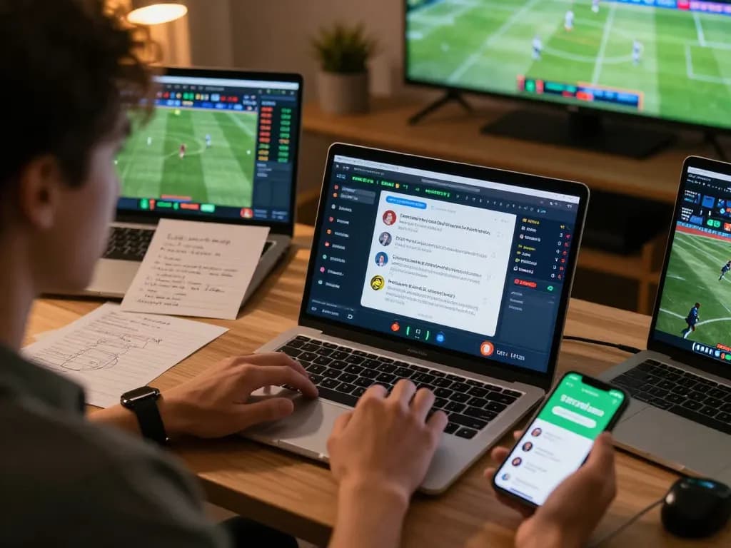 Bet on sports activities using 98win in a stylish online setup filled with betting notes.