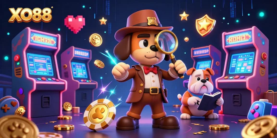 Experience thrilling adventures at XO88 with a vibrant digital casino scene filled with colorful games.