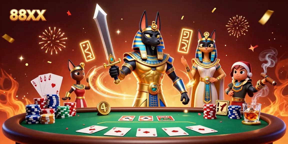Engage with the exciting world of 88XX casino gambling alongside Anubis and Bastet.