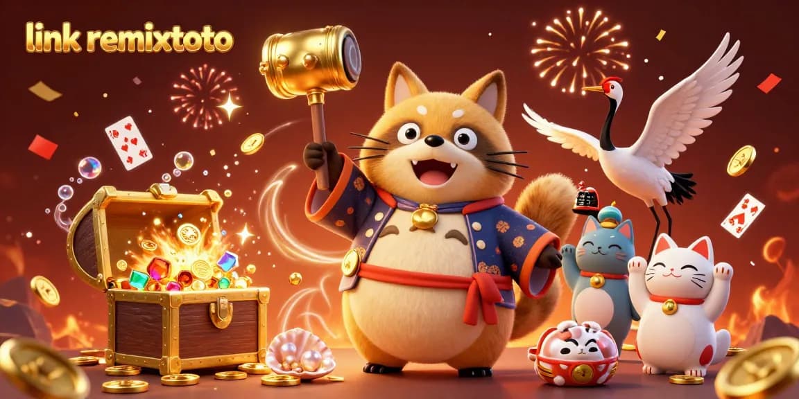 Spin and win with link remixtoto at a vibrant online casino adventure featuring festive characters