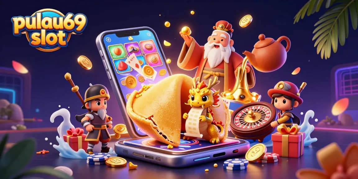 Experience pulau69 slot excitement with golden fortune cookies and animated action.