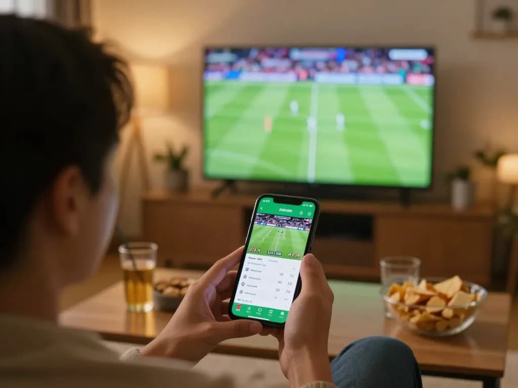 Engaging mobile sports betting scene showcasing how luongsontv enhances live football action and bets in real-time.