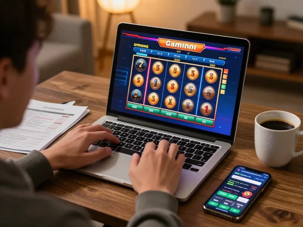 Engaging online gaming experience at casinos not on gamstop with a player analyzing strategy