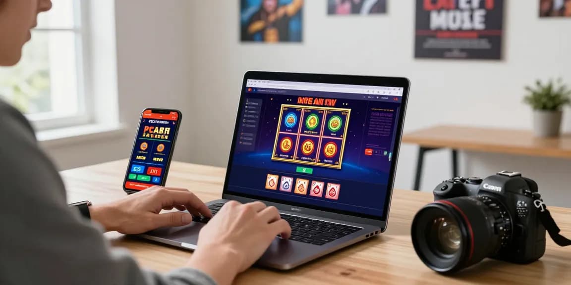 Pajaktoto daftar highlights on a vibrant gaming interface in a cozy workspace.