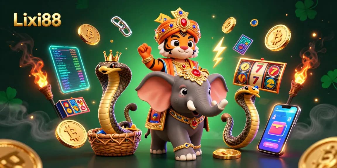 Lixi88 engages players with exciting slots and jackpot visuals in a vibrant casino fusion.