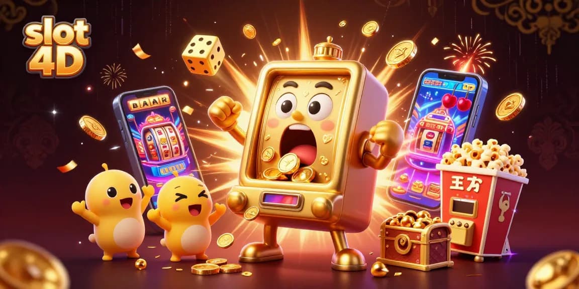 Experience excitement as slot 4D machines celebrate jackpots and winnings with vibrant energy.