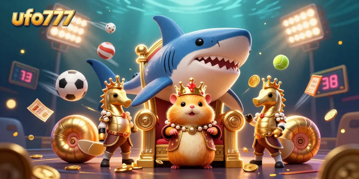 Experience thrilling betting action with ufo777 in an exciting, vibrant underwater casino scene.