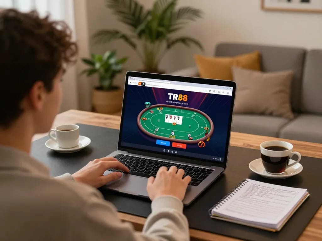 Engaging gameplay at home using TR88 link for an exciting online casino experience.