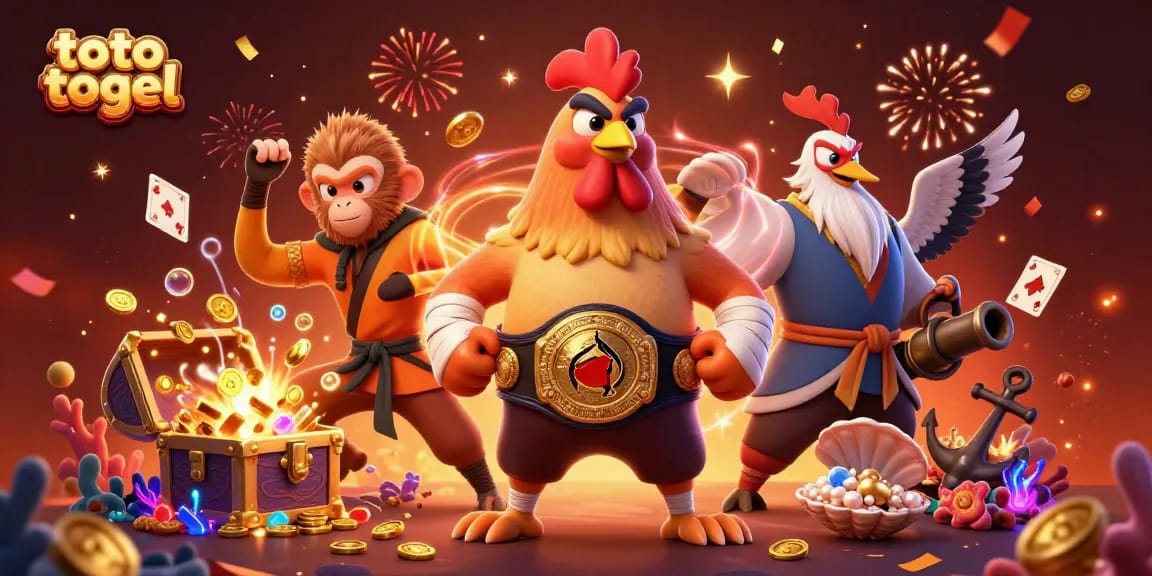 Experience thrilling toto togel excitement with a fierce Muay Thai rooster and skilled martial artists.