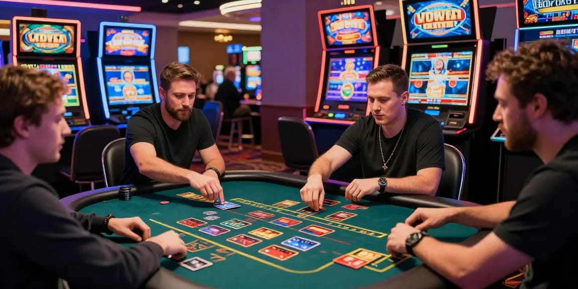 Players enjoying an engaging environment at top credit card casinos on https://sii.org.uk/ surrounded by vibrant slot machines and live dealer games.