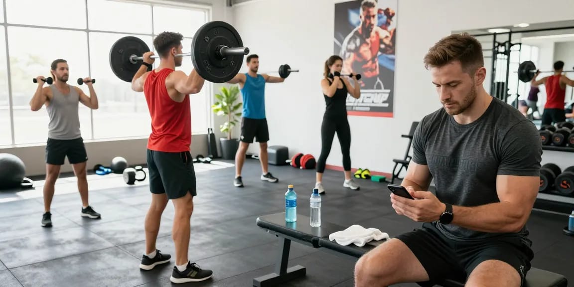 Engaged fitness group training with Astera Steroid Shop products in a bright gym setting