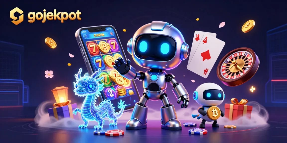 Engage with gojekpot exciting slots featuring dynamic 3D characters, thrilling game elements, and vibrant casino atmosphere.
