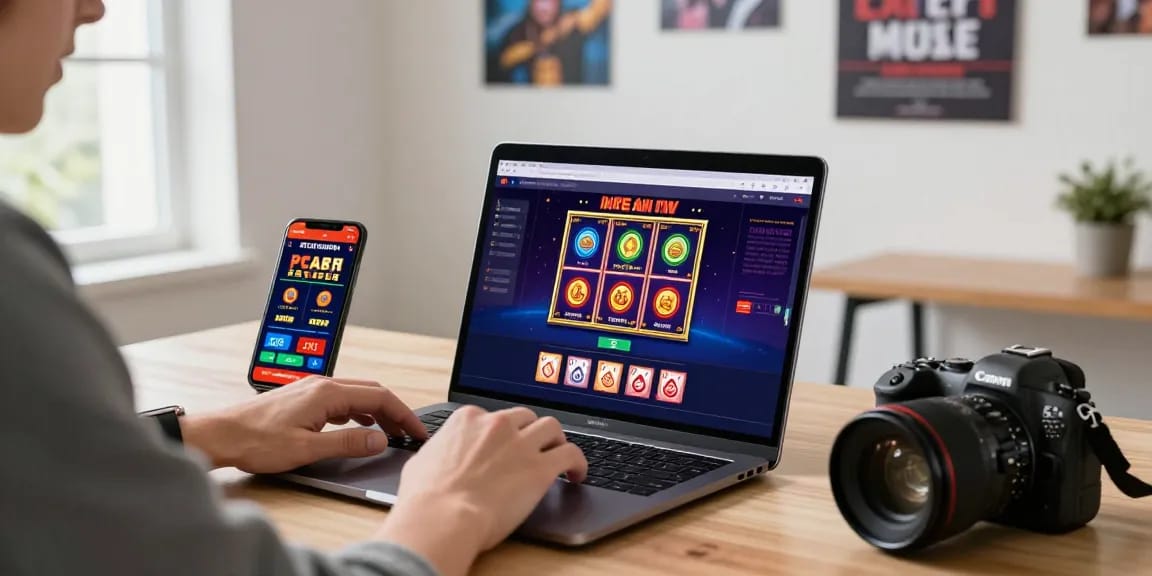 Pajaktoto daftar highlights on a vibrant gaming interface in a cozy workspace.