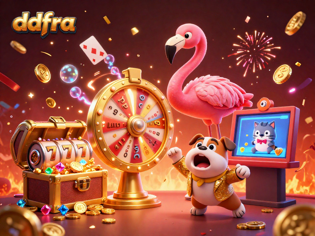 Engage with ddfra's vibrant casino experience featuring animated characters and exciting gaming elements.