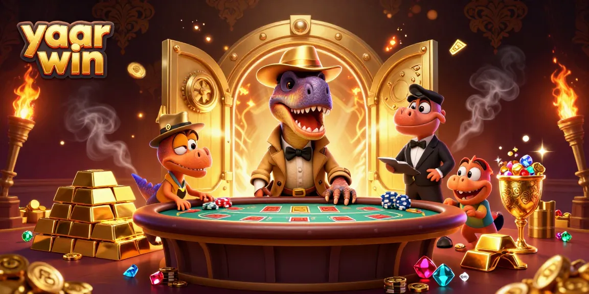 Experience thrill with yaar win at the blackjack table amidst a vibrant casino scene.