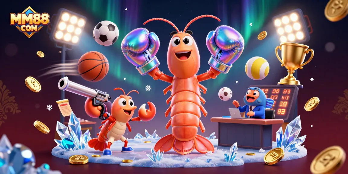 Experience winning with MM88 COM’s vibrant casino scene featuring animated characters and exciting sports elements.