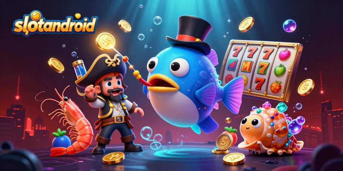 Spin to win with slot android featuring colorful reels and sparkling coins in a vibrant casino scene.
