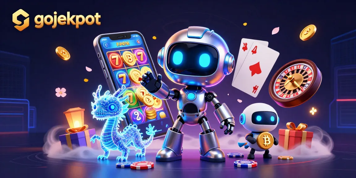 Engage with gojekpot exciting slots featuring dynamic 3D characters, thrilling game elements, and vibrant casino atmosphere.