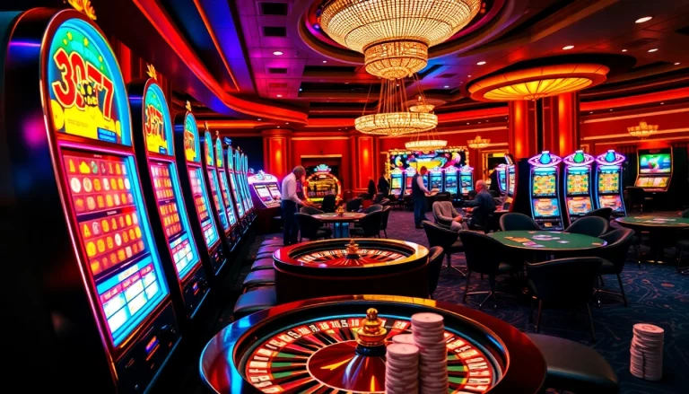 Players winning at slot machines featuring slot api raja 88 in a luxurious casino.